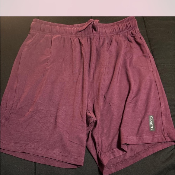 Comfort Colors Women's Burgundy Athletic Shorts - Picture 1 of 3